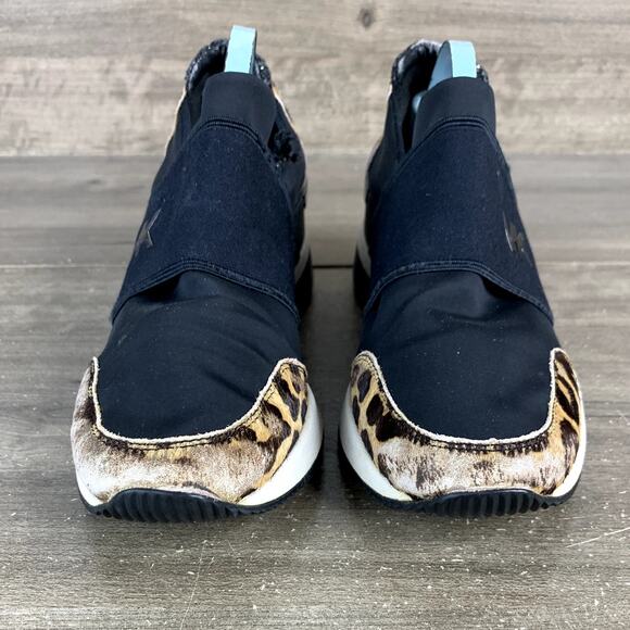 Womens Michael Kors MK Animal Print Wedge Slip On Sneakers 6.5 M - Picture 3 of 16